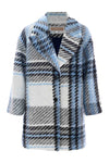 Cappotto quadri blu - Cappotto ISRONY Kocca