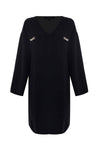Abito con scollo a V con catene - Abito In Maglia M/L Ires Kocca