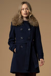 Cappotto con cintura in coordinato - Cappotto Ecrufur Kocca