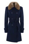 Cappotto con cintura in coordinato - Cappotto Ecrufur Kocca