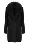 Manteau mi-long avec fourrure - Manteau COLLO PELLICCIA JOLUKAFUR
