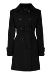 Cappotto doppiopetto con collo in pelliccia - Cappotto Ecru Kocca