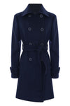 Cappotto doppiopetto con collo in pelliccia - Cappotto Ecru Kocca