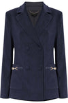 Modern sharp ribbed button closure jacket - Jacket with application APHELIA