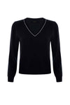 Maglia con scollo a V e strass - Maglia M/L Jorinda Kocca