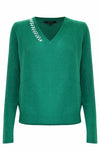 Maglia con dettaglio in pietre - Maglia M/L Con Applicazione Blakys