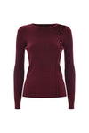 Maglia effetto cut-out con bottoni dorati - Maglia M/L Bredele Kocca