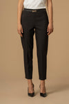 Pantaloni con cintura e fibbia gioiello - Pantaloni Con Applicazione Amalio Kocca