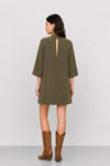 Vestido túnica con escote lágrima y manga tres cuartos - Vestido FRIEDO