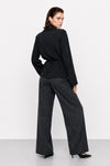 Wrap blouse with a ruffled V-neckline and a tie waist - CARPOFORO blouse