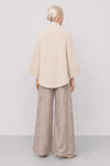 Knitted coat with a high collar and button front - ERMELANDO Knitted Coat