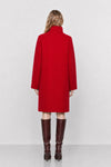 Cappotto da donna in lana con collo alto e bottoni - Cappotto DHANESH