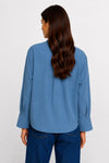 Camicia da donna in lyocell e cotone con colletto decorato - Camicia DERECK