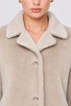 Veste femme en fausse fourrure avec col et boutons - Veste Fausse Fourrure HAROM