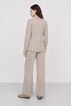 Tailored jacket in wool and cashmere with a circular brooch - ABENZIO Knit Jacket