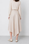 Jupe portefeuille asymétrique aspect cuir taille haute - Gonna Cuir écologique EUPHRASIE