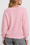 Cardigan in angora e lana con scollo a V e applicazioni - Maglia M/L+Applicazione BARRYSSA