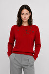 Maglia a maniche lunghe in angora e lana con applicazioni - Maglia M/L + Applicazione BAYLEES