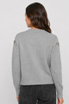 Cardigan da donna con scollo a V e decorazioni gioiello - Maglia M/L KORONA