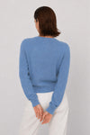 Pull en maille fine à col rond et finitions côtelées - Pull MARTINE