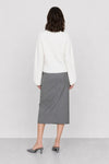Ribbed jumper with an asymmetric neck and metallic beads - JONAN Sweater