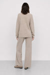 Loungewear set with a textured jumper and wide-leg trousers - FILOTEA Sweater