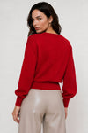 Maglia da donna a maniche lunghe con scollo a goccia - Maglia M/L NOVENYE