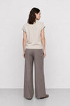 Maglia smanicata da donna con scollo a V e finiture a coste - Maglia S/M ALLYE