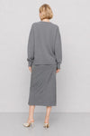 Women's 100% wool jumper with a V-neck and long sleeves - CUARTO Jersey