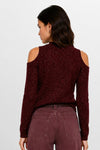 Maglia a maniche lunghe con spalle scoperte e paillettes - Maglia M/L DERNO