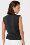 Top da donna in misto lana con scollo a V e paillettes - Maglia S/M CALENGOL