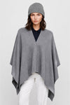 Poncho drapé en maille avec bonnet assorti pour femme - Mantella GIOBBE
