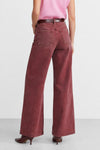 Pantaloni da donna a vita alta e gamba larga in cotone - Pantalone HUMAS