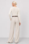 Pantalon taille haute à coupe large et fines rayures - Pantalon GRIMWALD