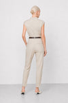 Tailored jumpsuit with a high neckline and a belt - GUNTER Trousers