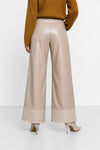 Pantaloni in similpelle a vita alta con gamba larga - Pantalone CEOLFRIDO