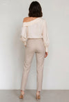 Pantaloni sartoriali da donna a vita alta in viscosa - Pantalone COZIO