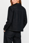 Veste en jean à col classique et coutures apparentes - Blouse NERIX