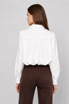 Camicia da donna in cotone con colletto e maniche lunghe - Camicia BOXYX