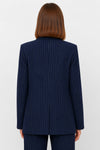 Veste de tailleur cintrée à fines rayures et col cranté - Veste GESSYX