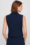 Gilet da donna gessato doppiopetto dal taglio sartoriale - Gilet GISSYX