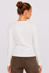 Pull cache-cœur côtelé à col V et manches longues - Pull INCRYX