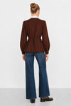 Blouse portefeuille ceinturée à col en V et manches longues - Veste GIAPPIX