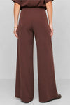 Pantalon large fluide à taille haute avec poches - Pantalons TENCEX