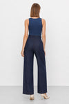 Pantalon ample taille haute en denim avec un nœud - Pantalone In Denim PIENAX