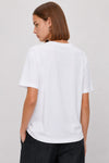 T-shirt girocollo da donna in cotone con stampa gatto - T-Shirt MEOWX
