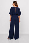 Jumpsuit with wide legs, loose sleeves and a belted waist - Jumpsuit SLUX