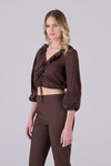 Blusa in cotone con laccetti - BLUSA PELEOX Kocca