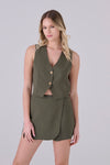 Gilet lino due bottoni - GILET MELORYX Kocca