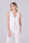 Gilet lino due bottoni - GILET MELORYX Kocca